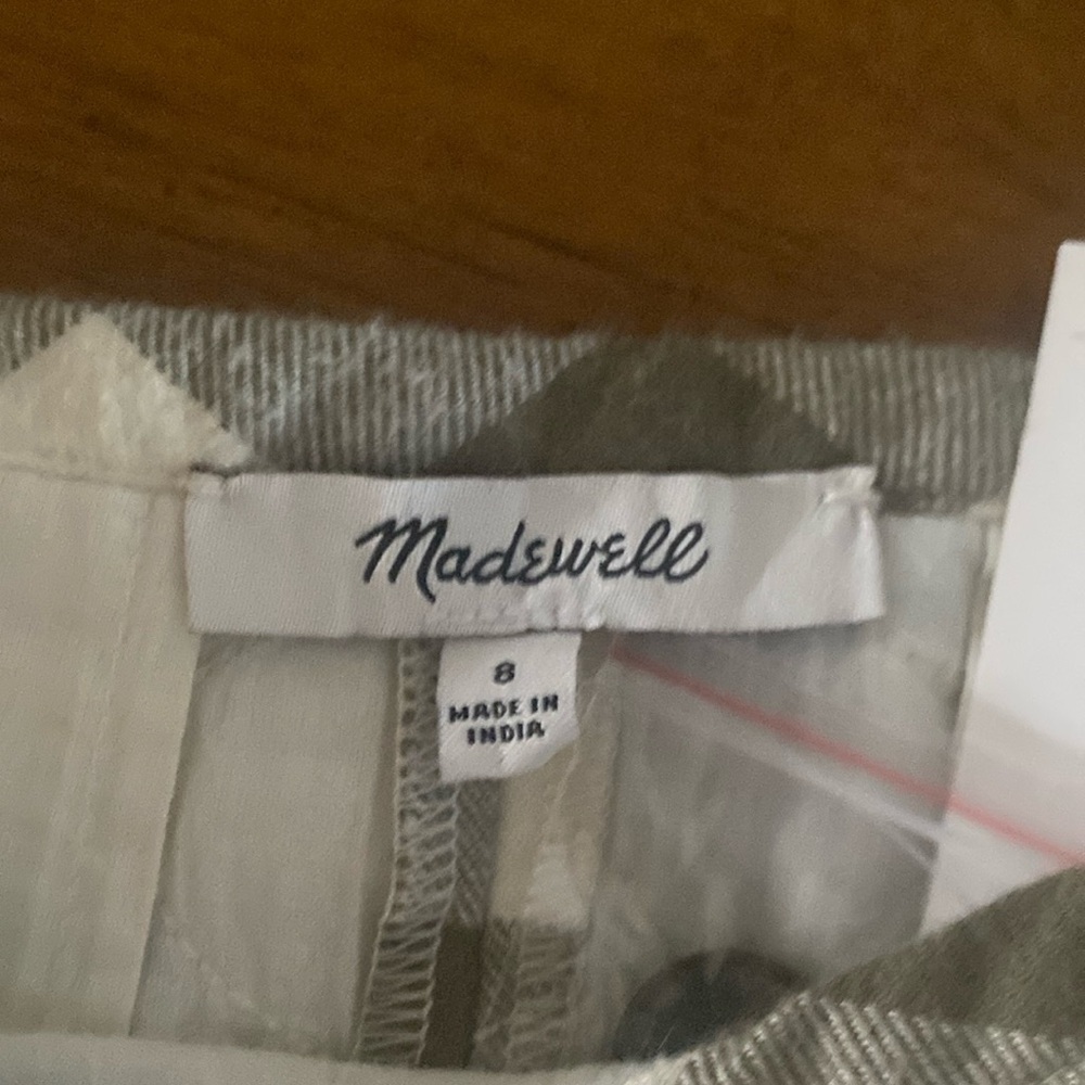 Madewell Curvy Quilted Flannel Mini Skirt in Gingham Check NWT Women’s Size 8 - Picture 6 of 12